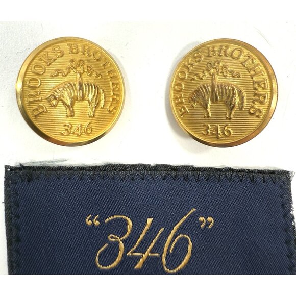 Brooks Brothers Golden Fleece 346 Waterbury USA Metal Replacement Buttons x 10 - Picture 3 of 10